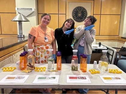 Photo of Interns and their National Nutrition Month Booth