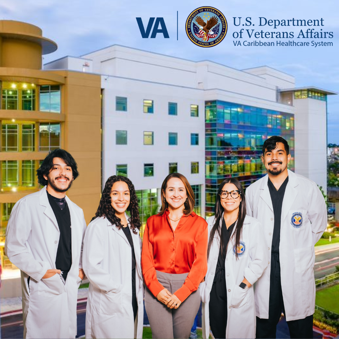 Picture of VA San Juan and Diet Interns with Director 